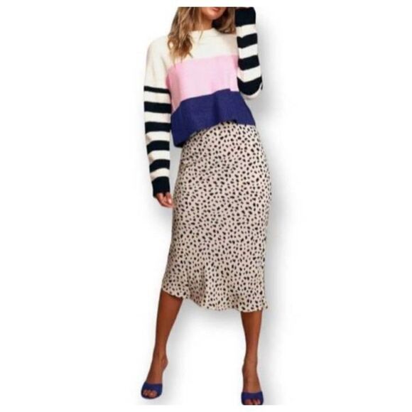 LOVE BY DESIGN LYDIA STRIPE CRW NECK SWEATE XL NWT. - Picture 1 of 11